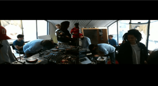 Photo of set Animal Collective Breakfast Show.