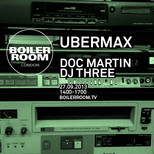 Flyer for event Doc Martin & DJ Three.