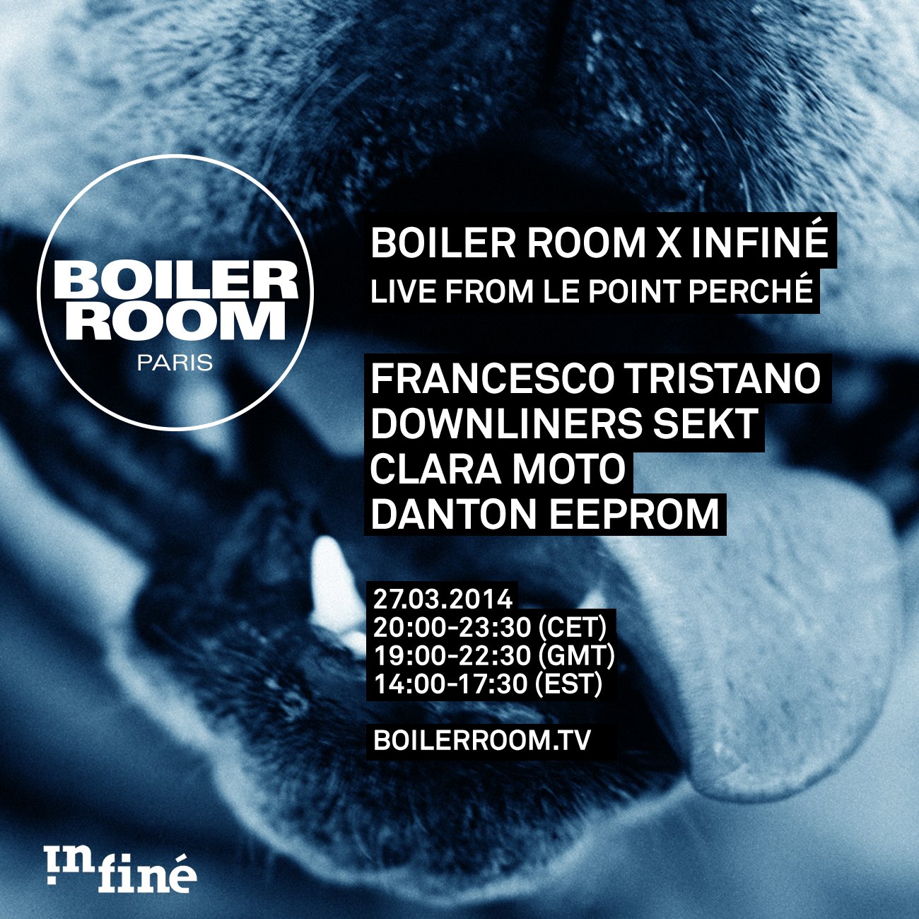 Flyer for event Paris x InFiné.