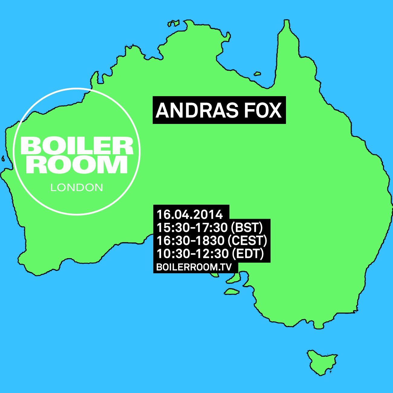 Flyer for event Andras Fox .