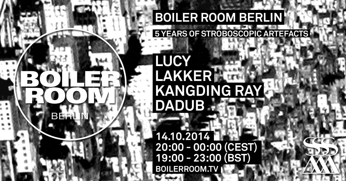 Flyer for event Berlin: 5 Years of Stroboscopic Artefacts .