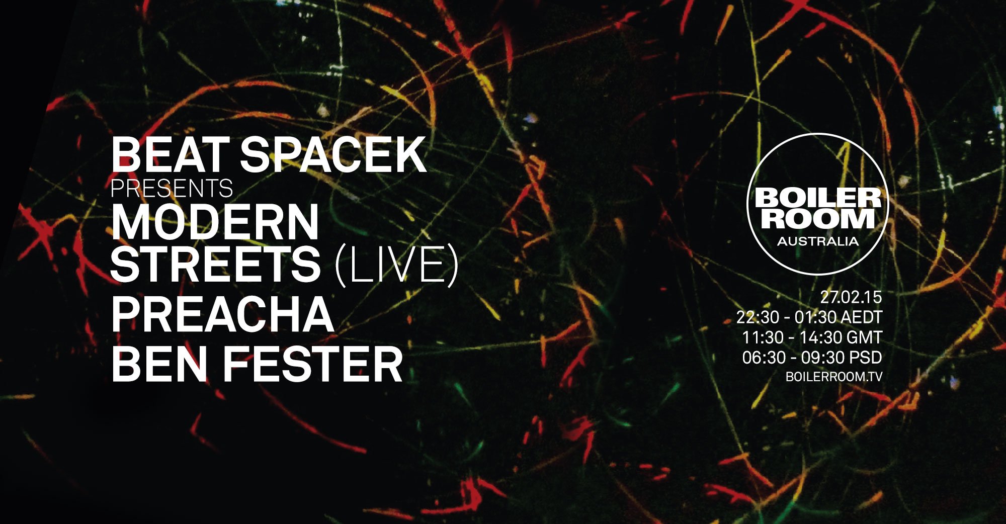 Flyer for event Beat Spacek Presents: Modern Streets (Live).