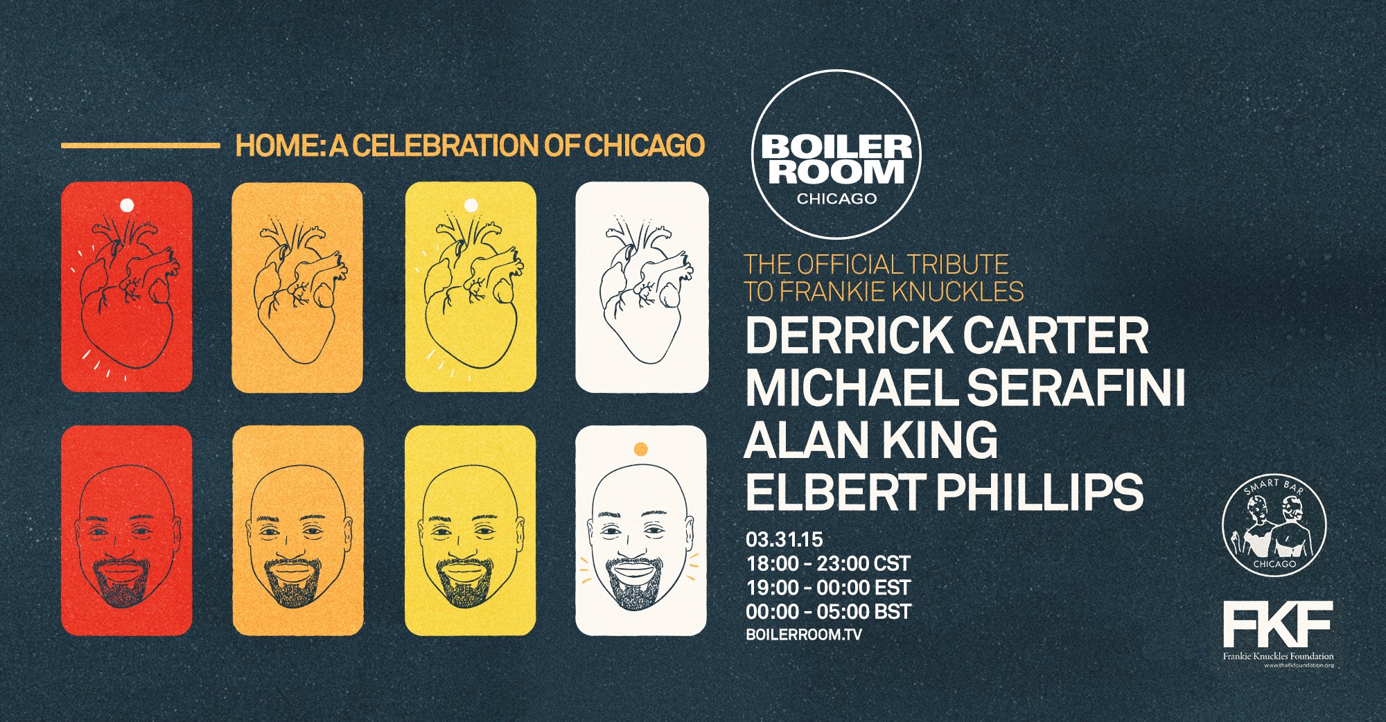 Flyer for event Home: A Celebration of Chicago, II – The Official Tribute to Frankie Knuckles.