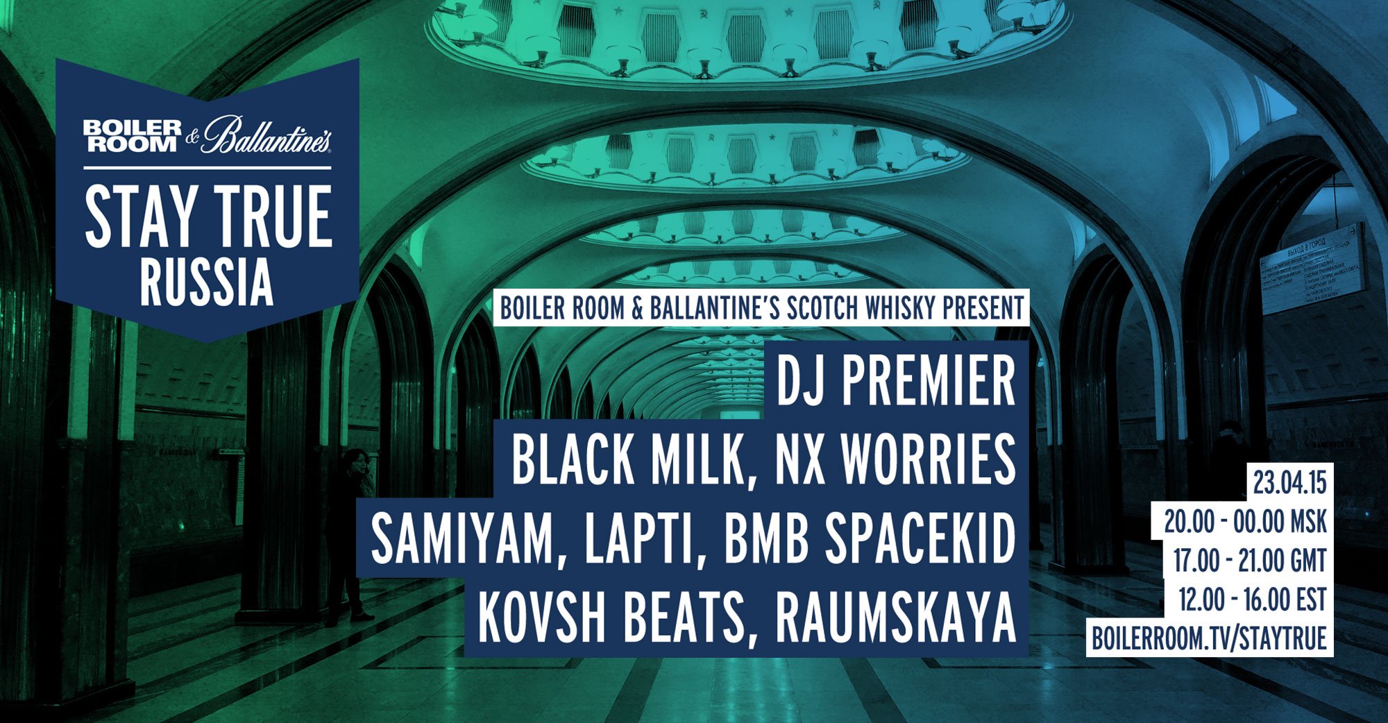 Flyer for event Stay True Russia.
