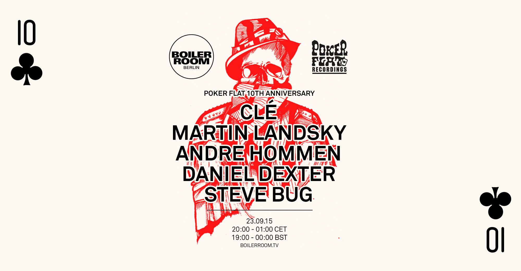 Flyer for event Boiler Room Berlin x Poker Flat.
