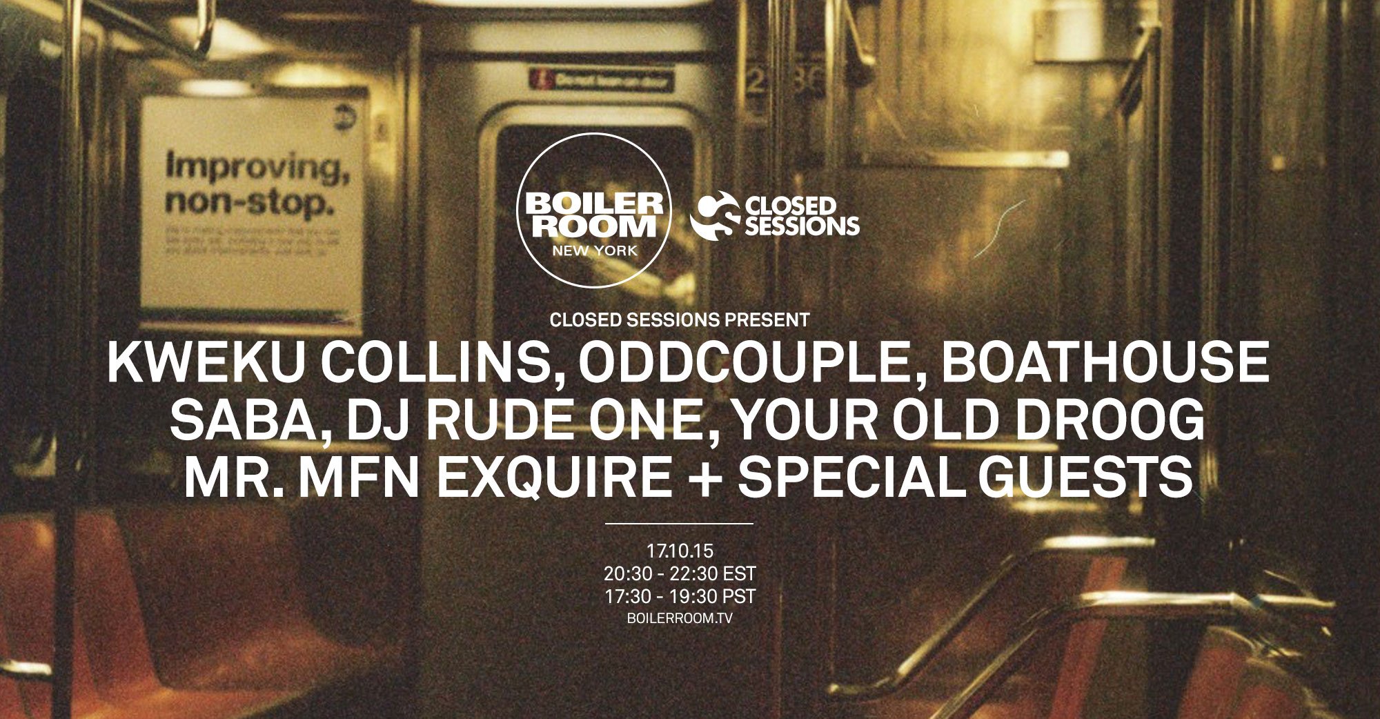 Flyer for event Closed Sessions Showcase.