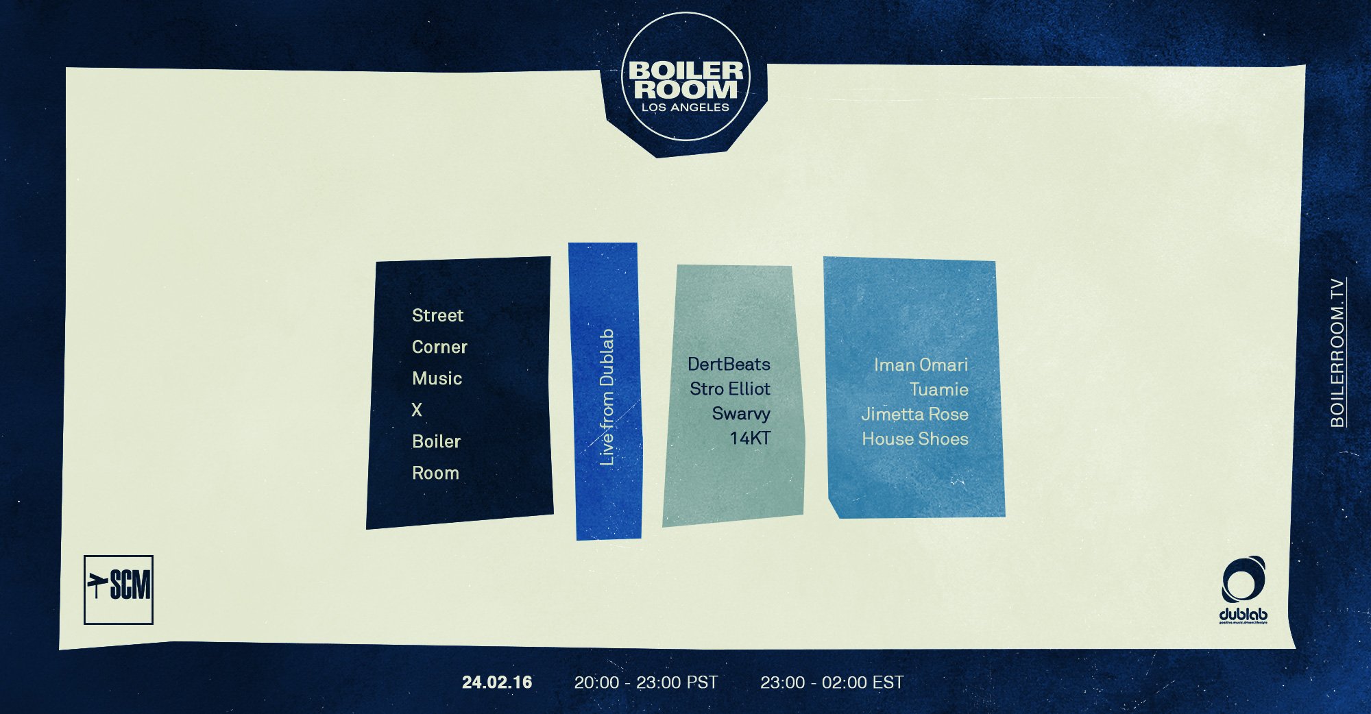 Flyer for event Street Corner Music x Boiler Room.