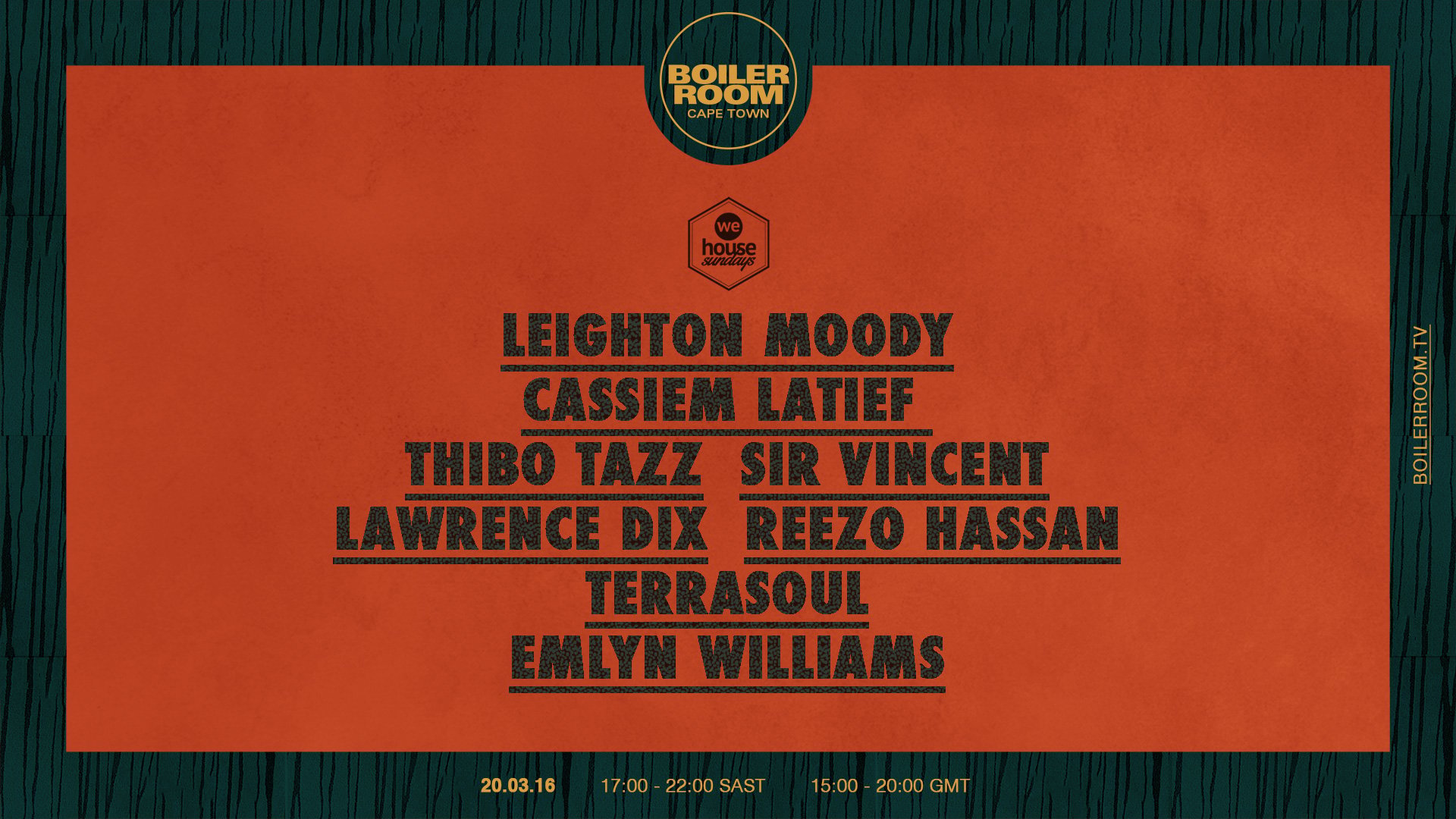Flyer for event We House Sundays.