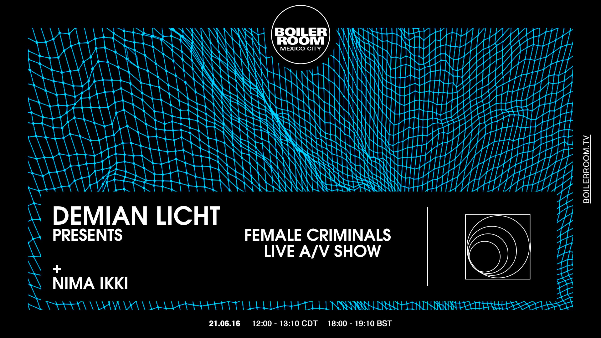 Flyer for event Mexico City: Demian Licht + Nima Ikki.
