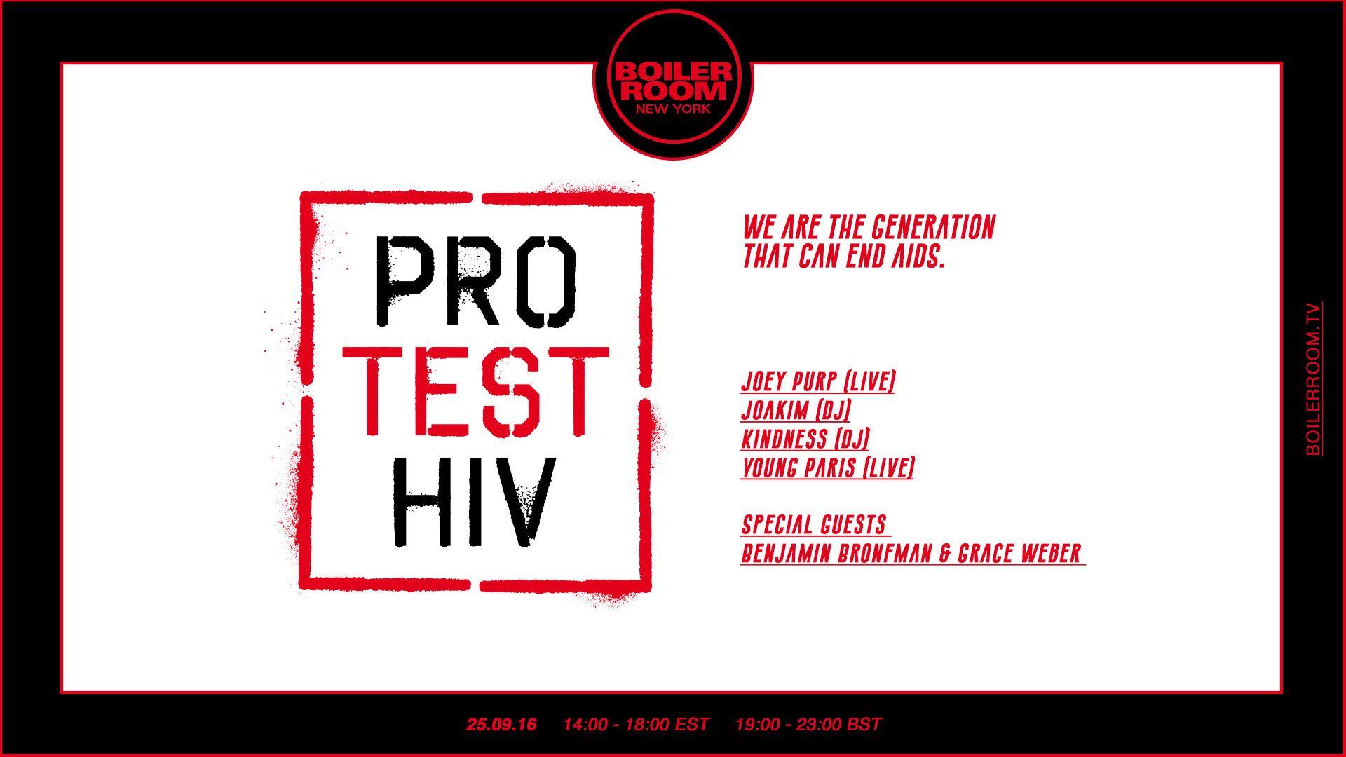 Flyer for event UNAIDS PROtest HIV.