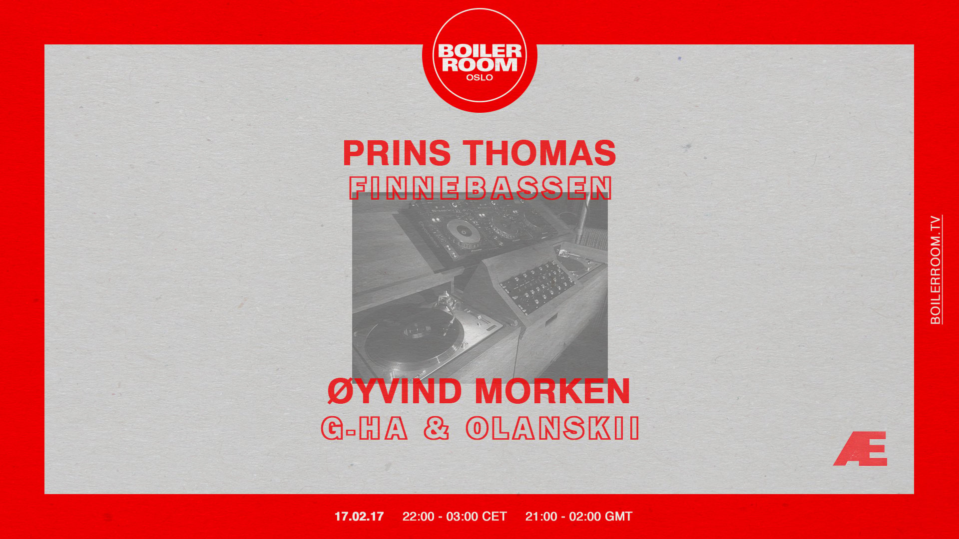Flyer for event Boiler Room Oslo: Jaeger.