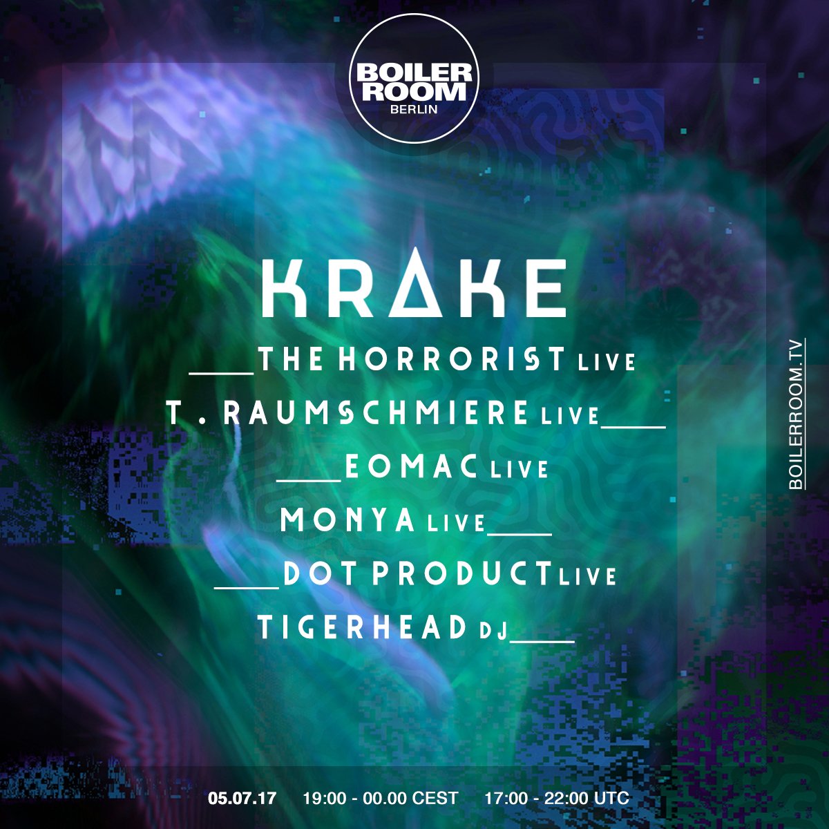 Flyer for event Krake Festival Warmup.