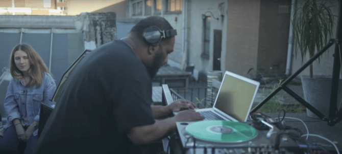 Photo of set DJ Maseo.