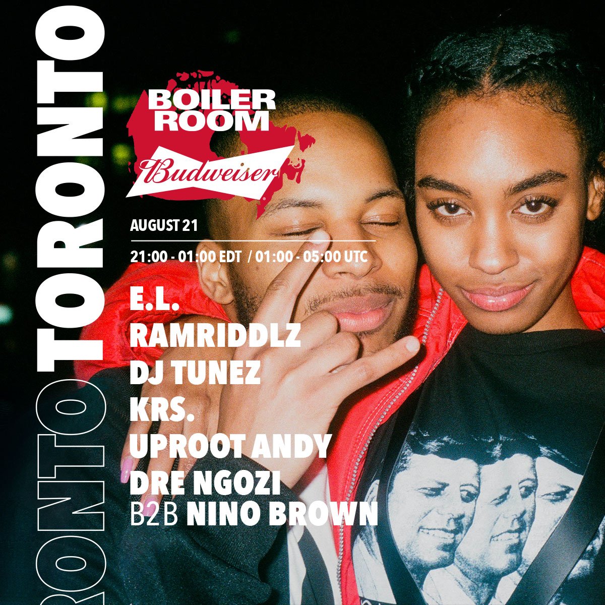 Flyer for event Boiler Room x Budweiser: Toronto Pt.2.