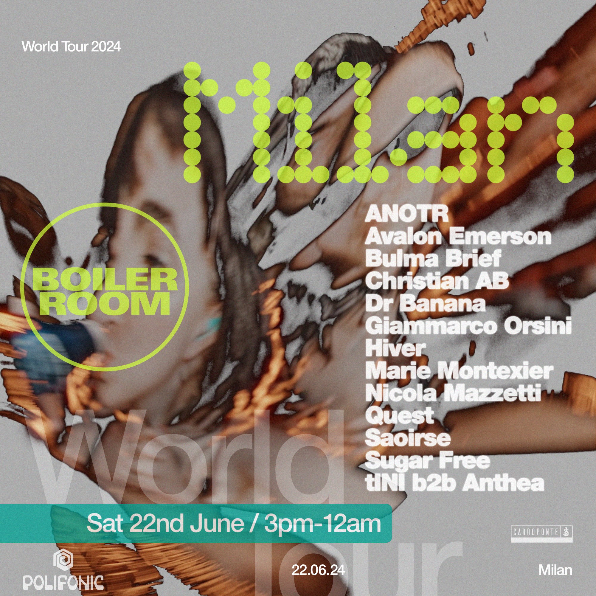 Flyer for event Milan.