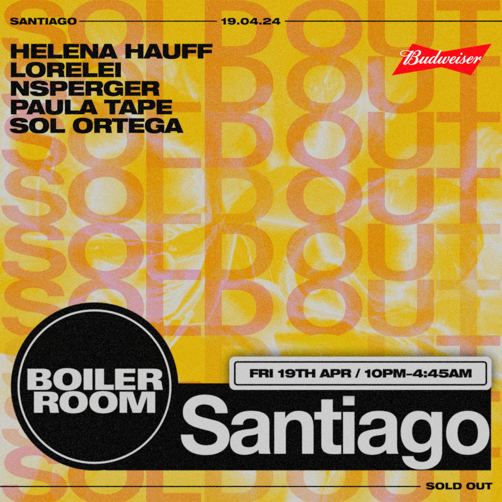 Flyer for event Santiago.