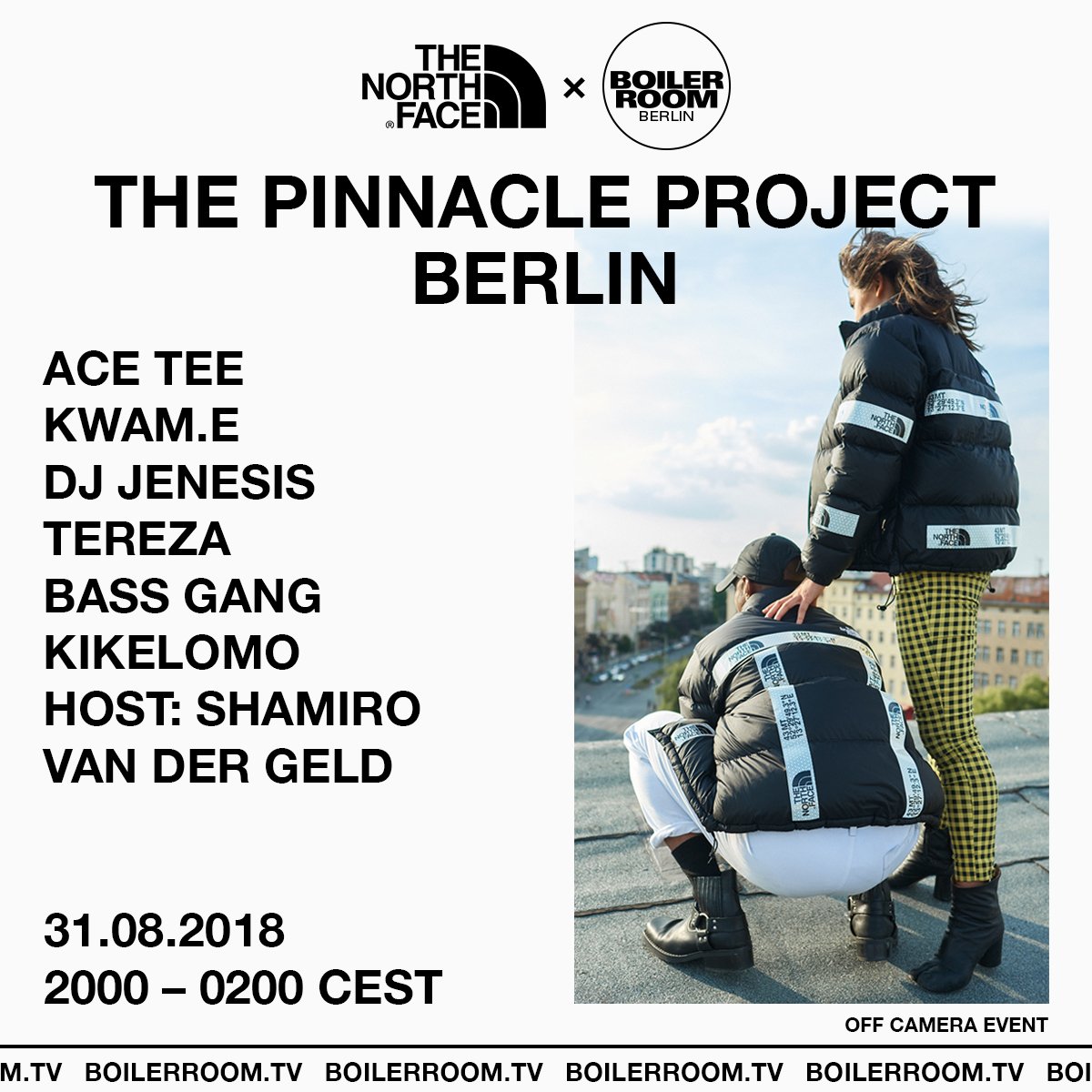 Flyer for event The North Face x Boiler Room: Berlin.