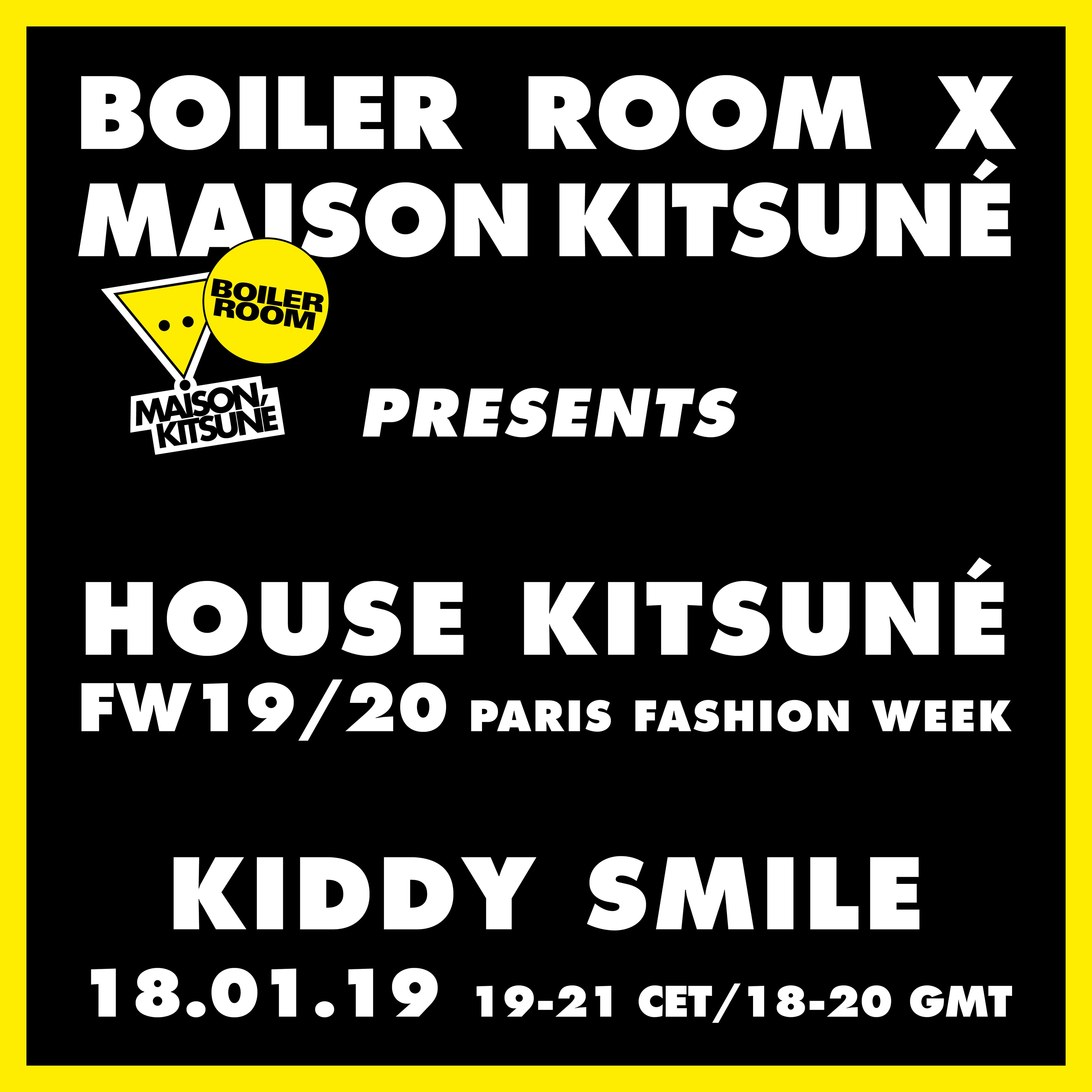 Flyer for event 'HOUSE KITSUNÉ' PFW 19/20.