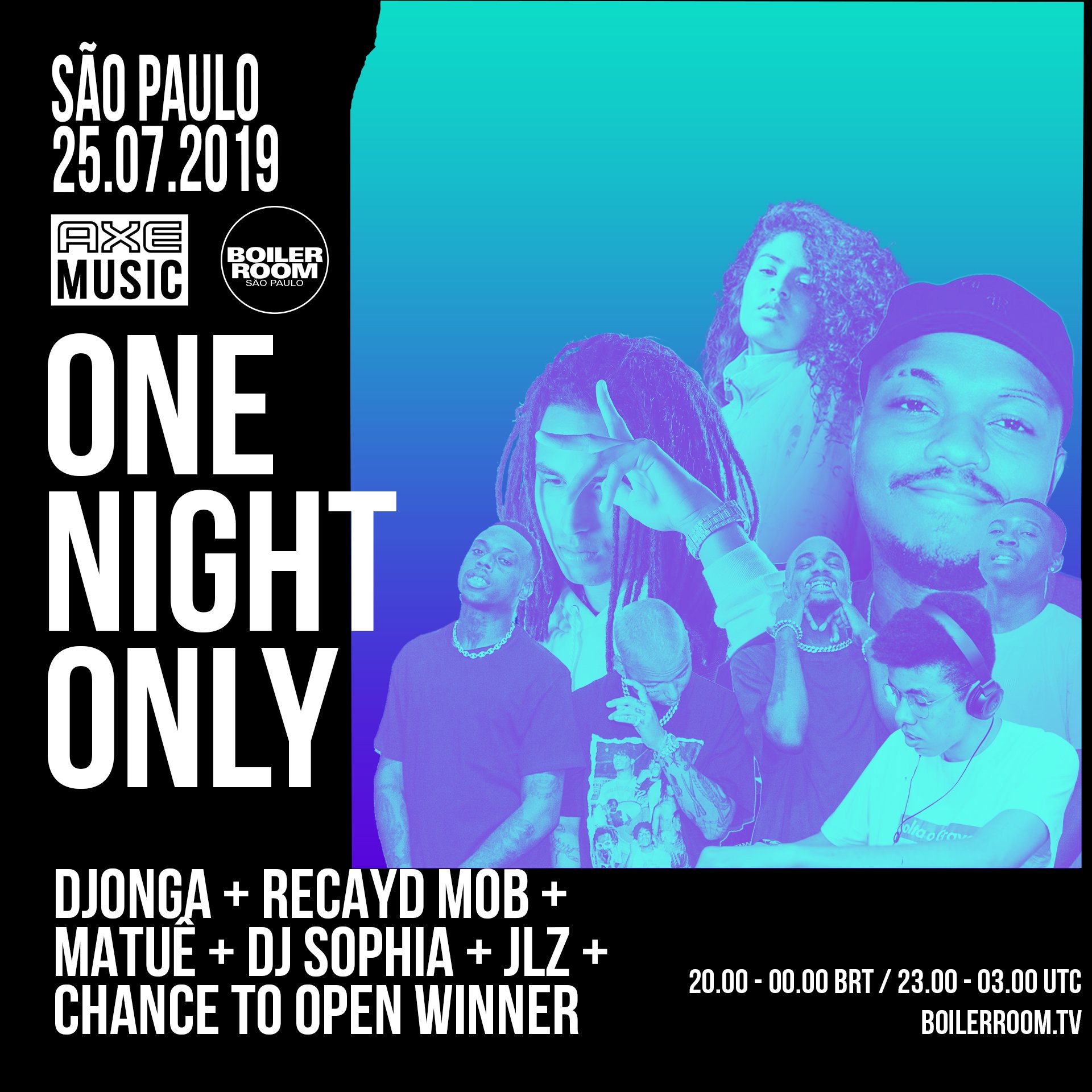 Flyer for event AXE Music | One Night Only São Paulo.
