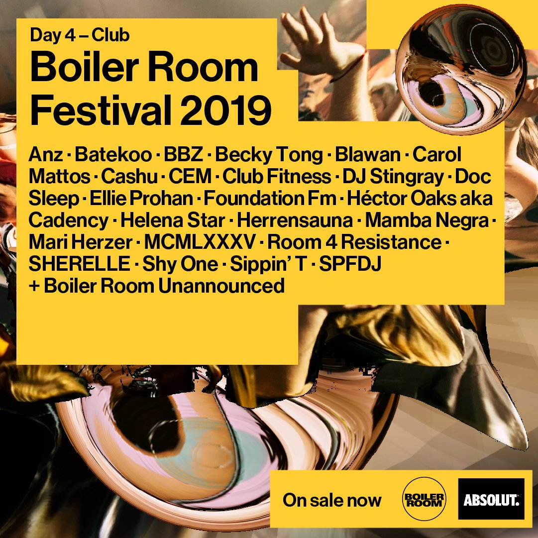 Flyer for event Boiler Room Festival Day 4: Club.