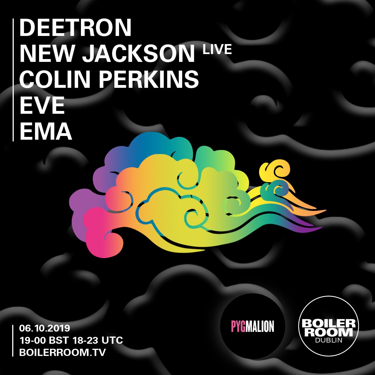 Flyer for event Boiler Room Dublin: Pygmalion.