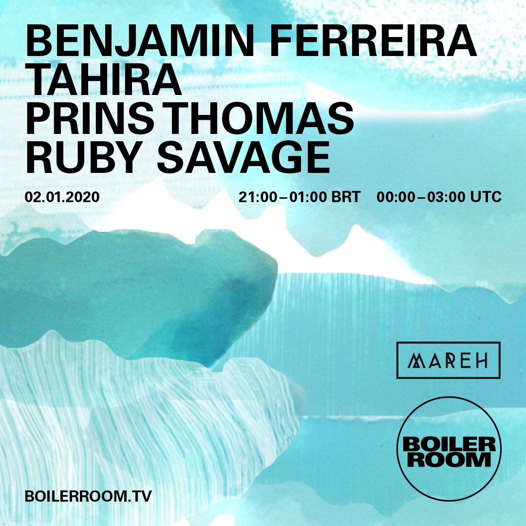 Flyer for event Boiler Room x MAREH.