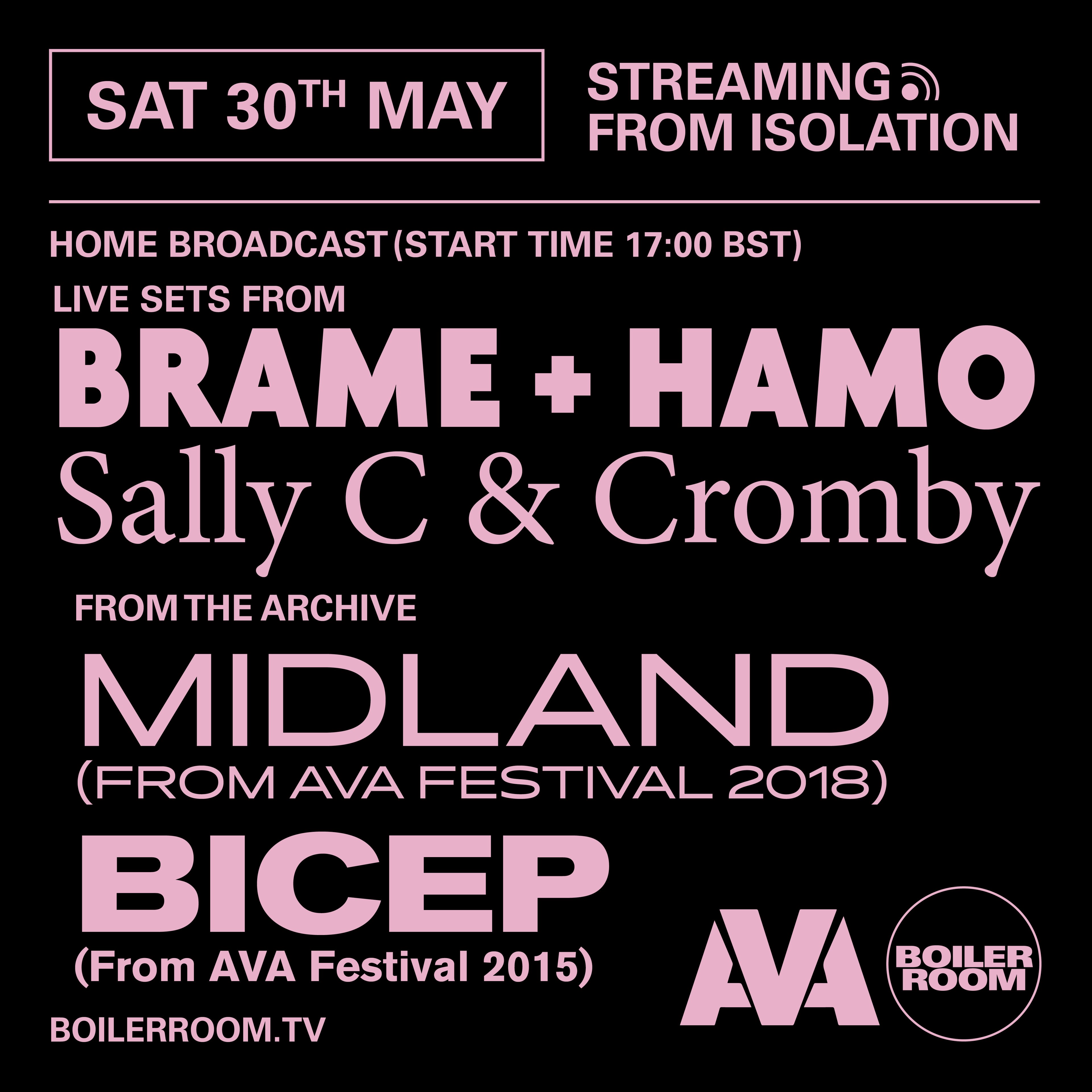 Flyer for event Streaming From Isolation with AVA Festival.