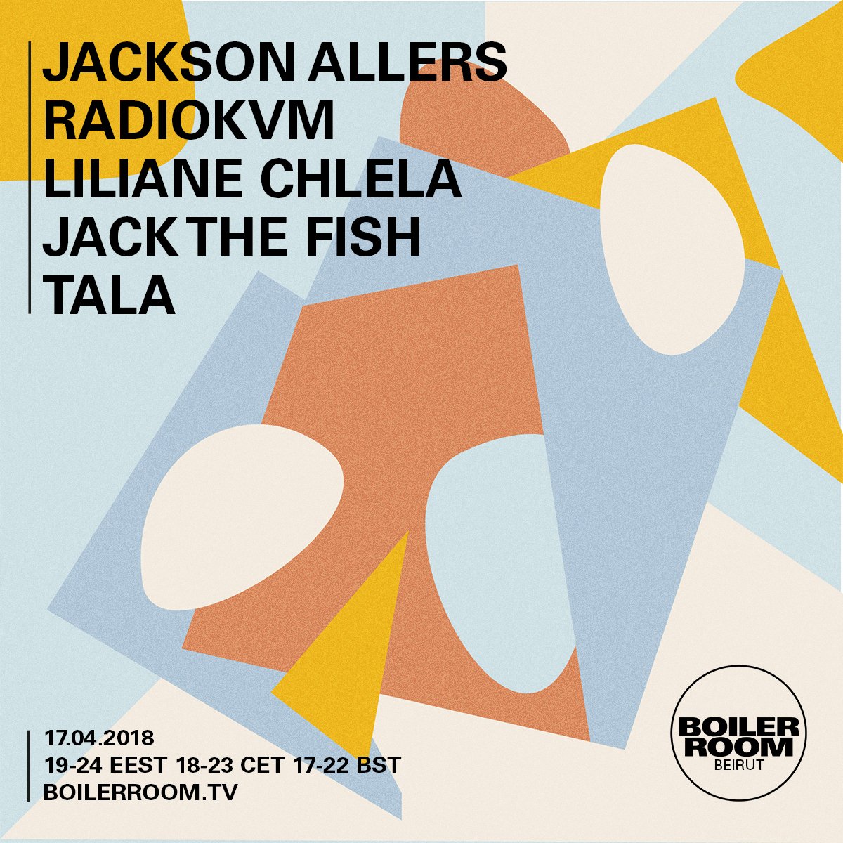 Flyer for event Boiler Room Beirut.