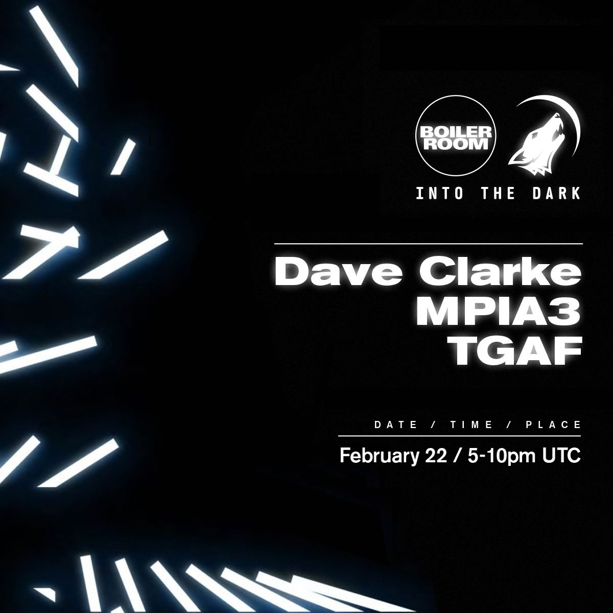 Flyer for event Into The Dark.
