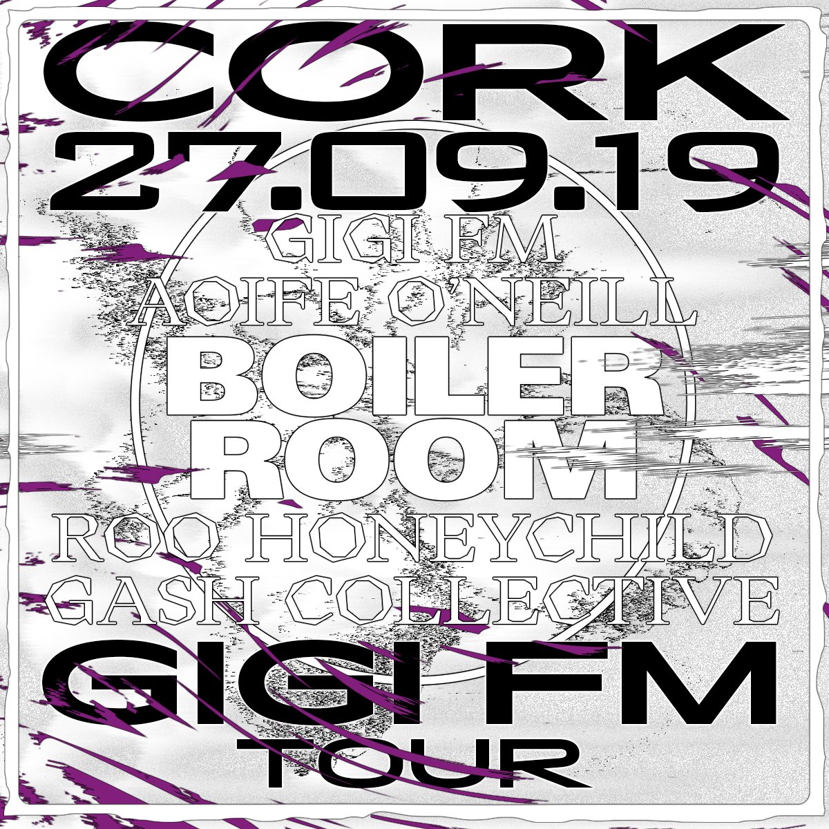 Flyer for event Gigi FM Cork.