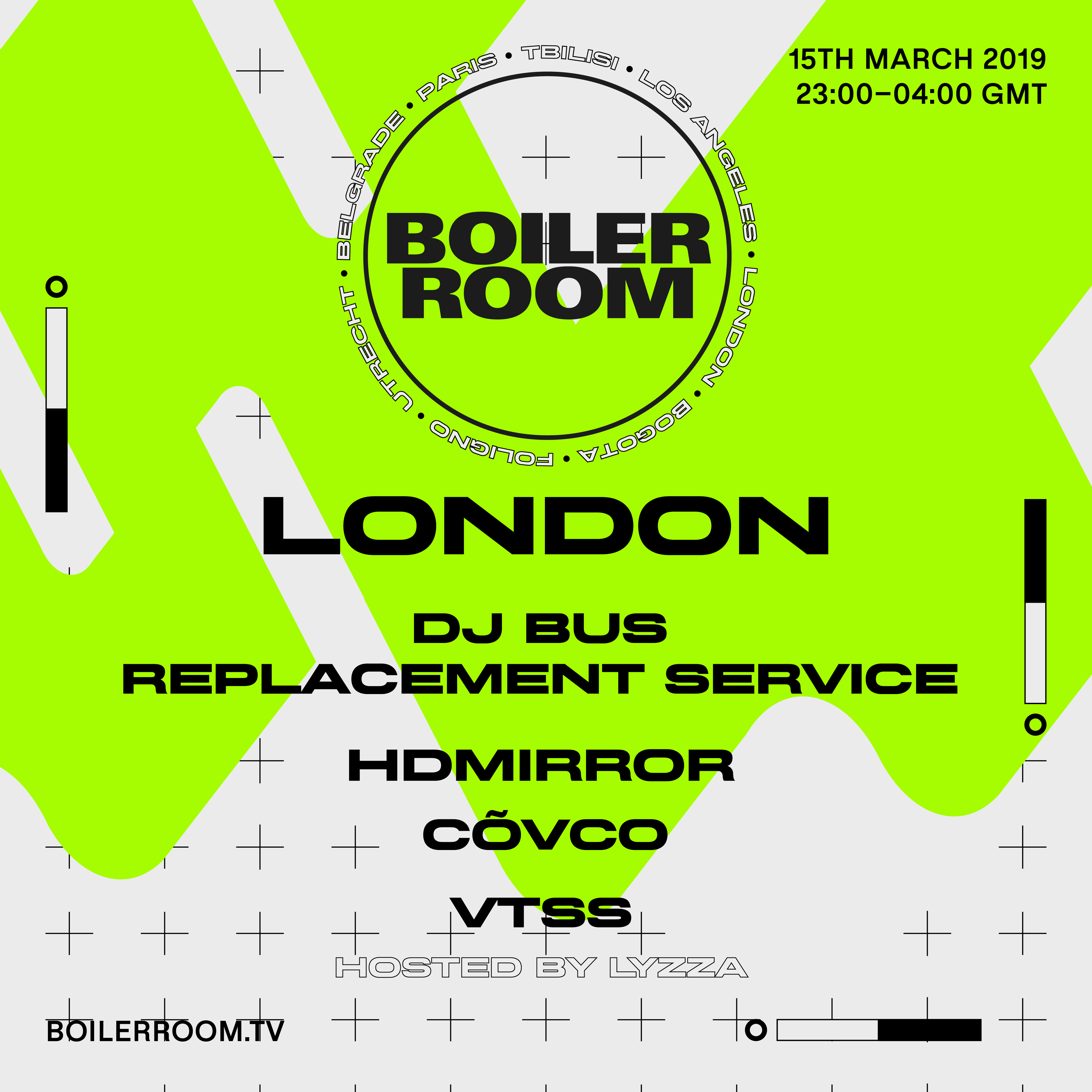 Flyer for event Boiler Room London: Warehouse Party.