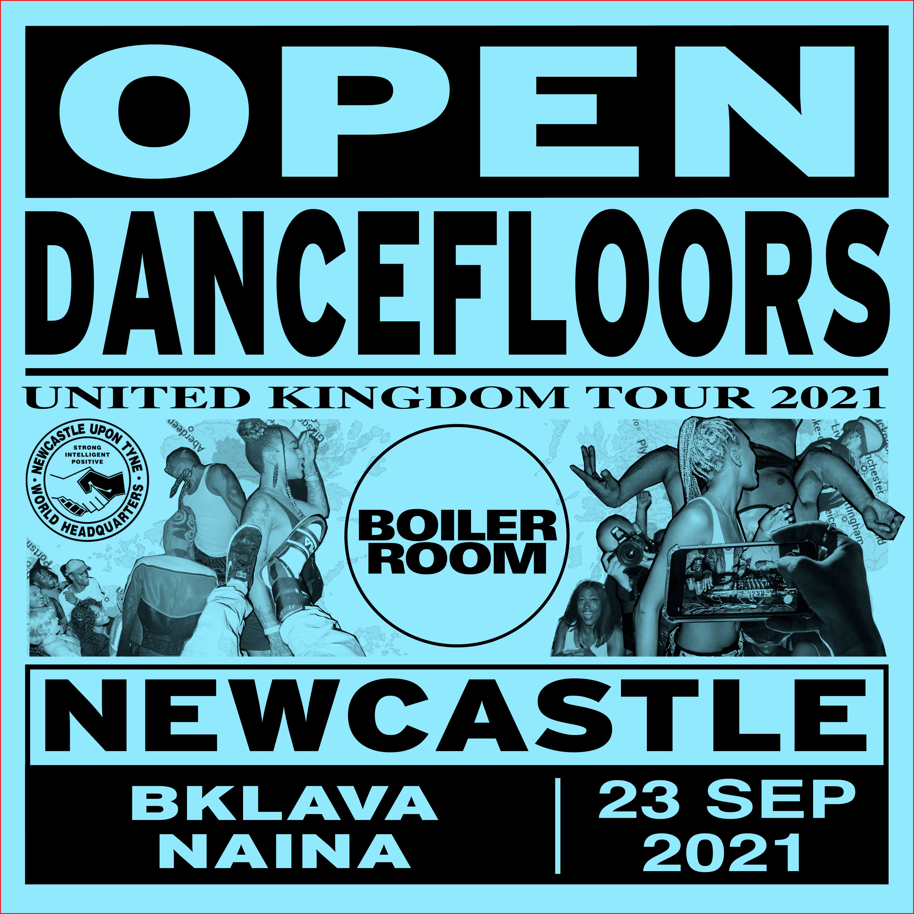 Flyer for event Open Dancefloors | Newcastle.