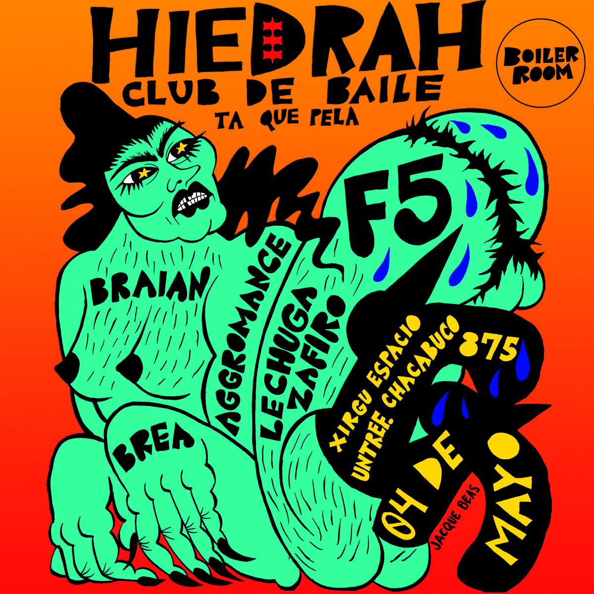 Flyer for event Boiler Room Argentina: HiedraH Club de Baile.