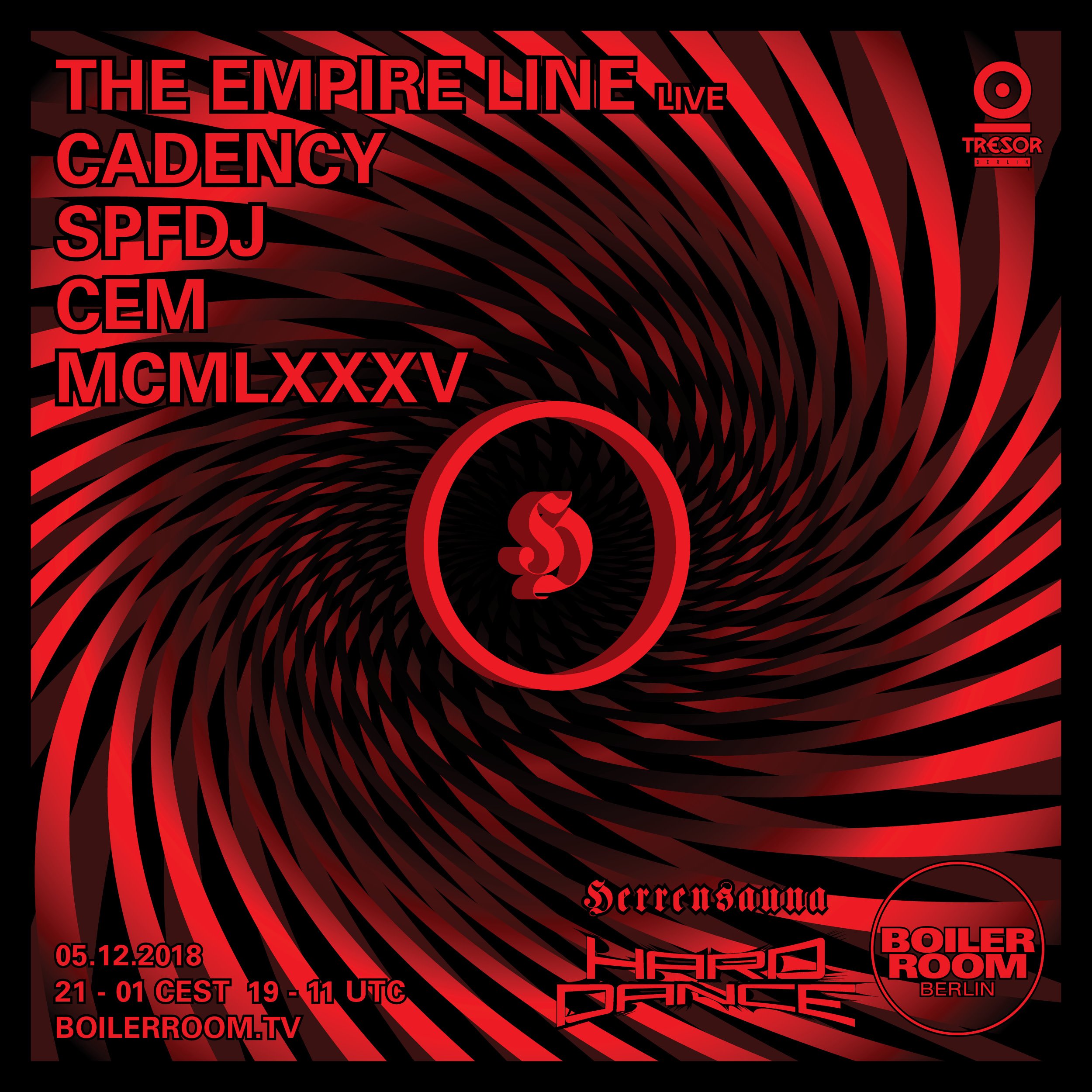 Flyer for event Hard Dance: Herrensauna.