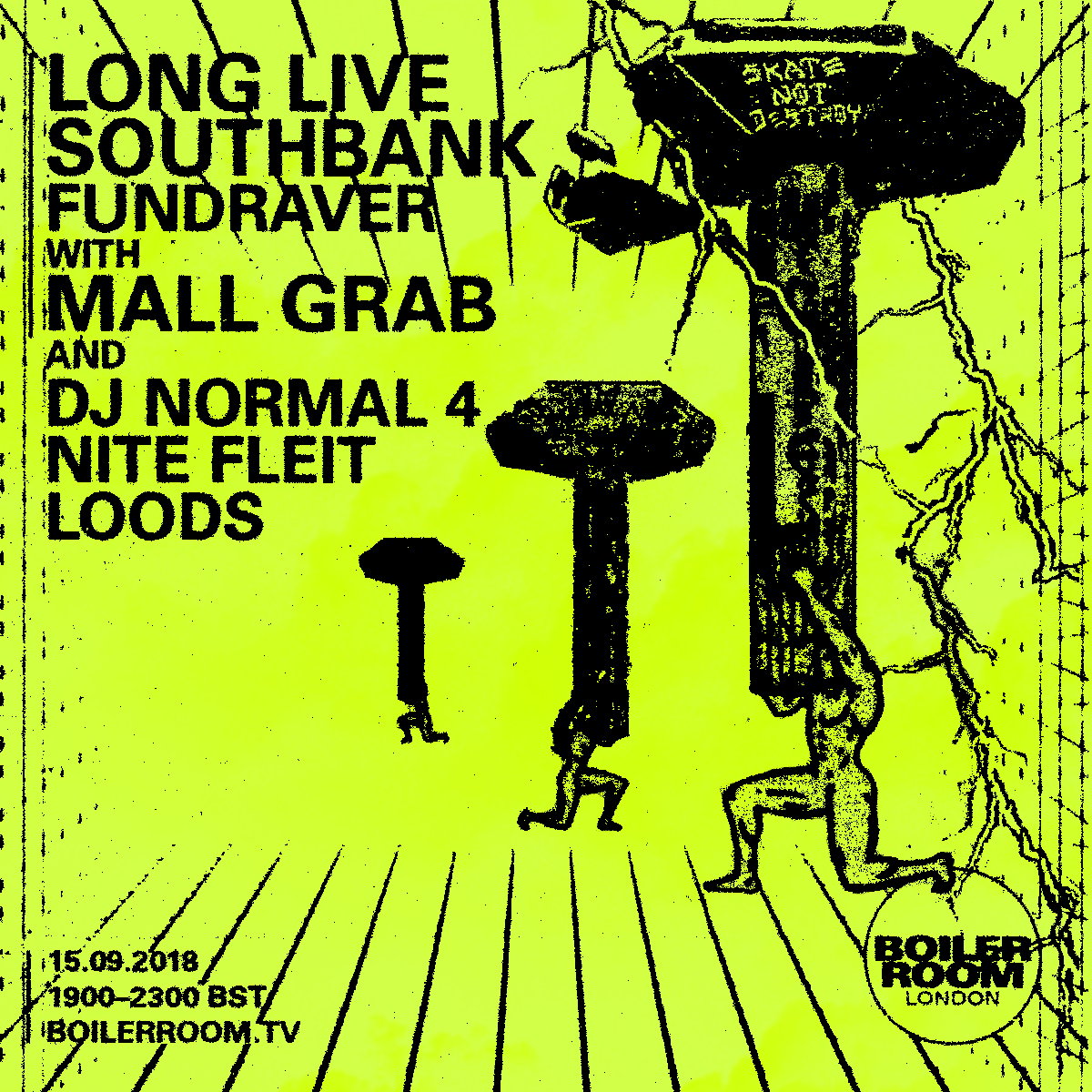 Flyer for event BR x LLSB x Mall Grab London.