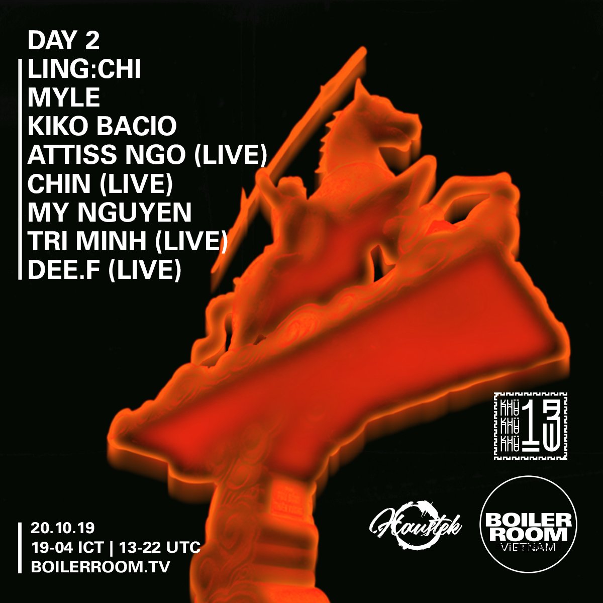 Flyer for event Boiler Room Ho-Chi Minh.