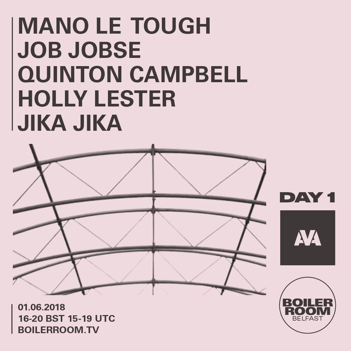 Flyer for event AVA Festival 2018: Day 1.