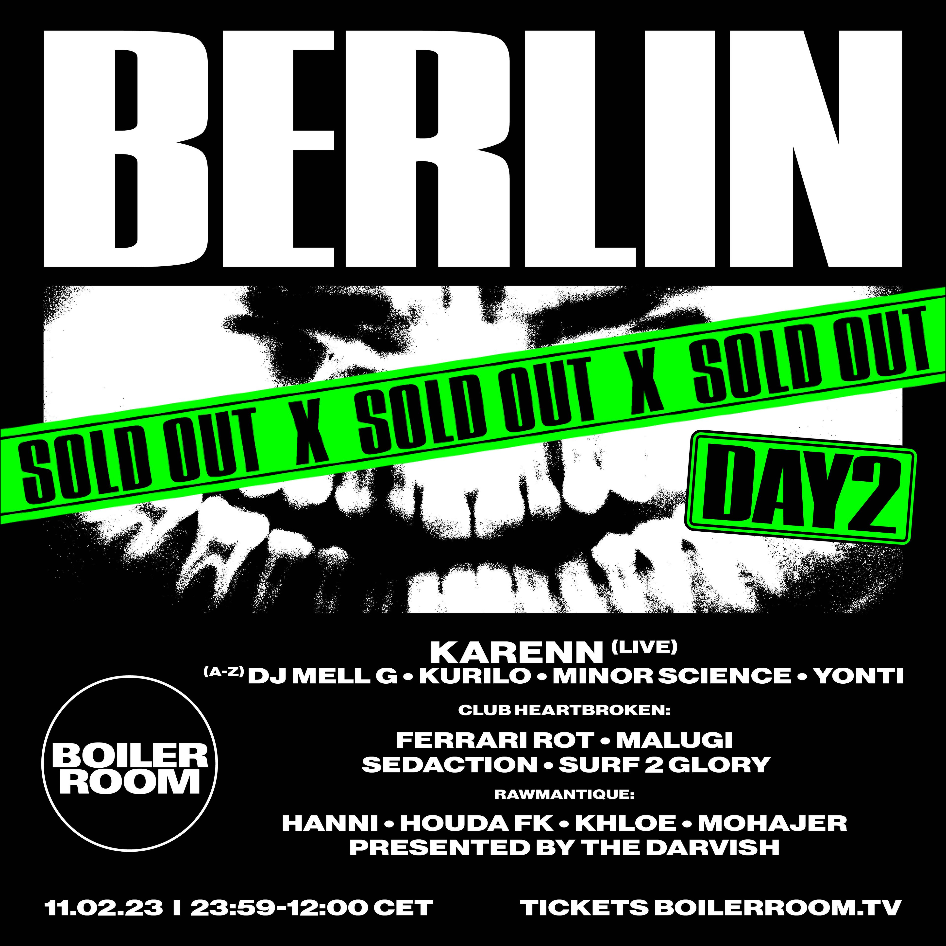 Flyer for event Boiler Room: Berlin | Day 2.