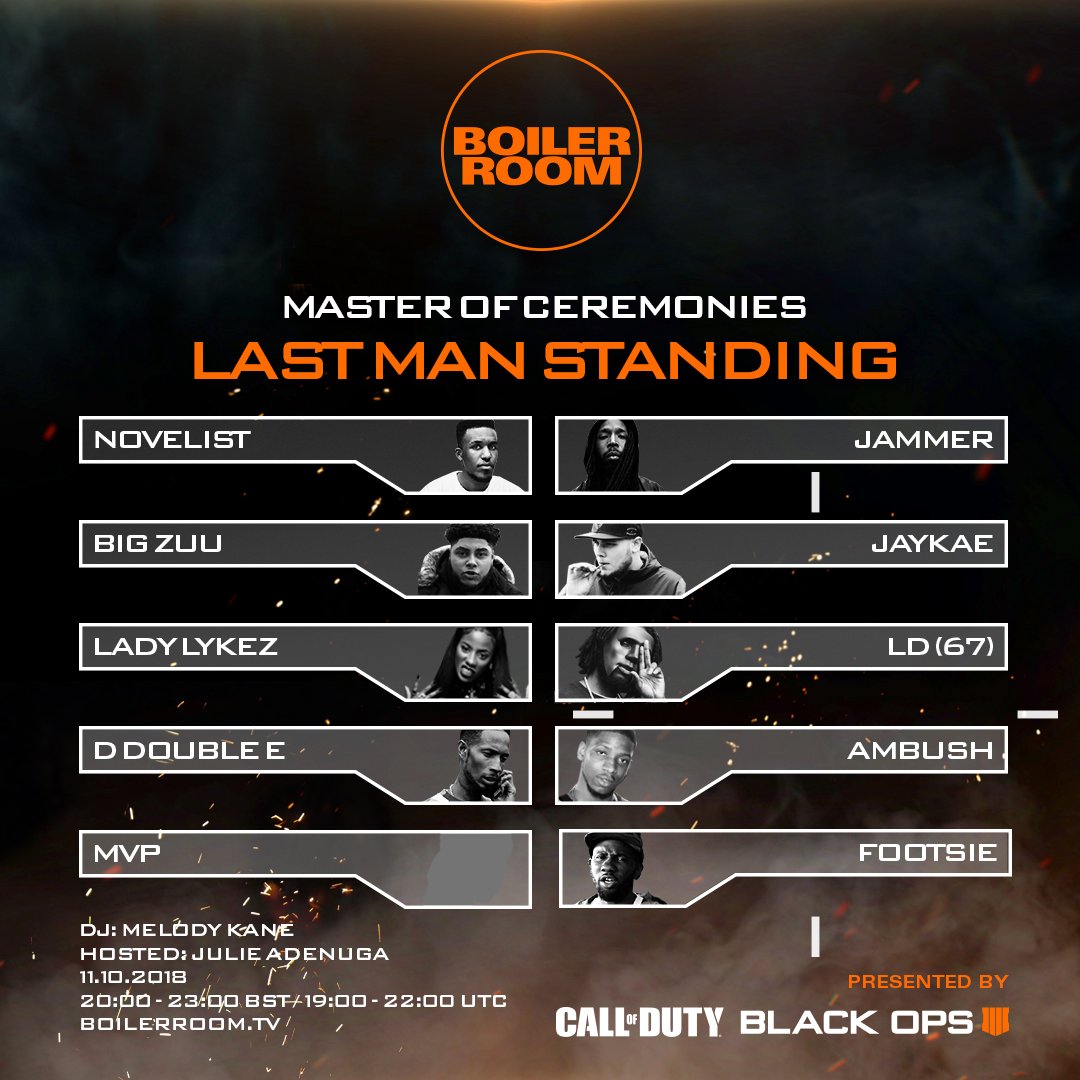 Flyer for event Last Man Standing.