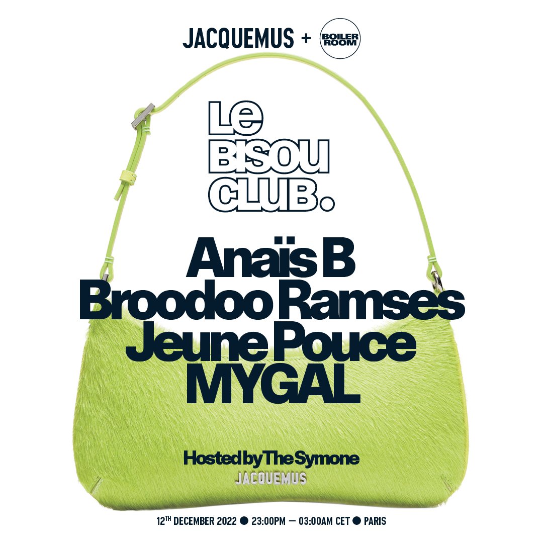 Flyer for event Jacquemus: Le Bisou Club.