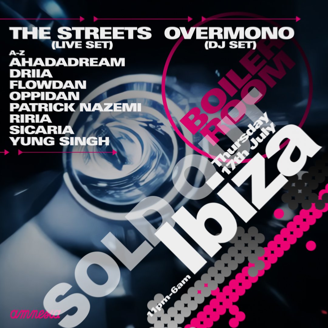 Flyer for event Ibiza.