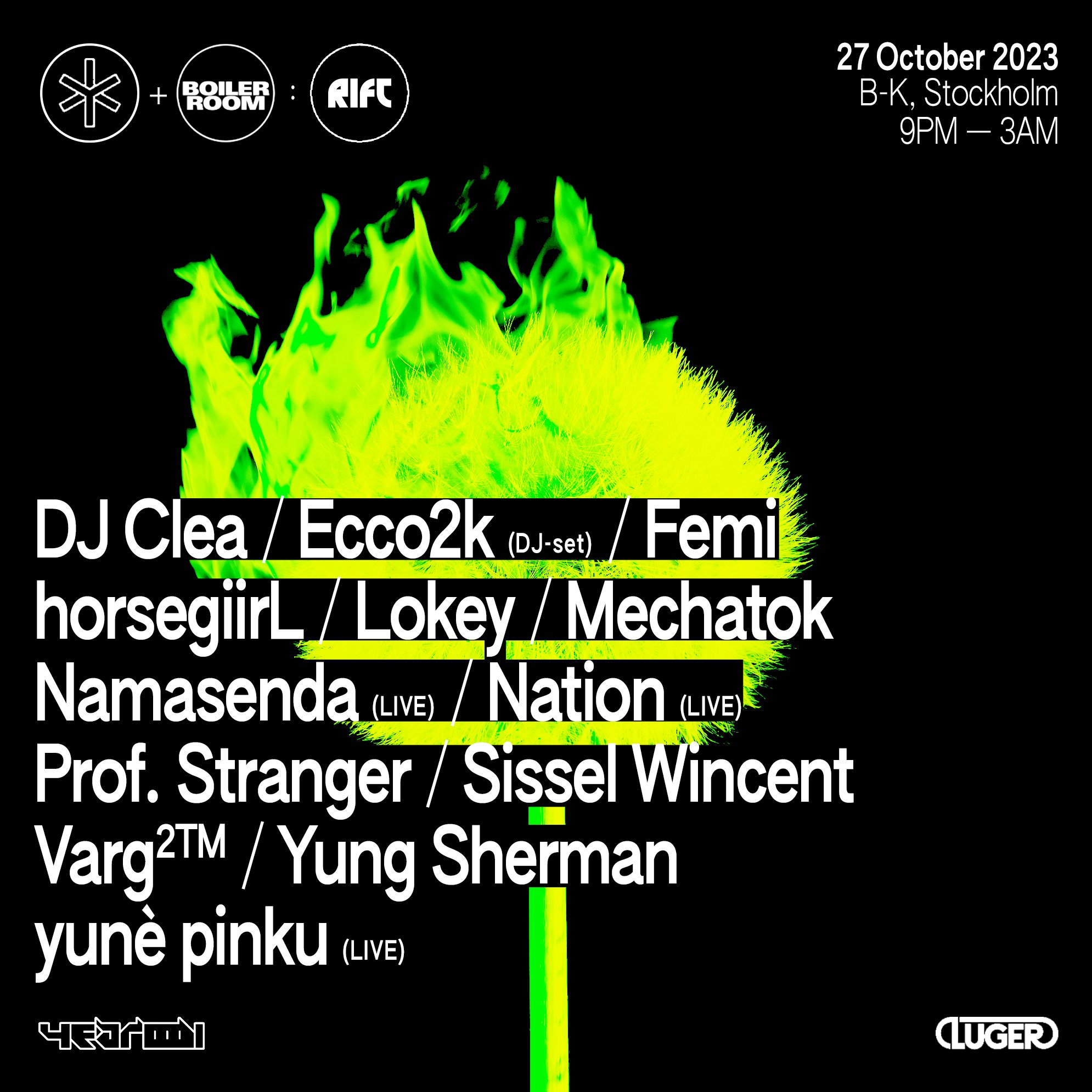 Flyer for event Stockholm | Friday.