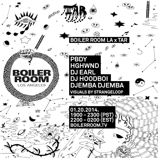 Boiler Room LA x TAR flyer