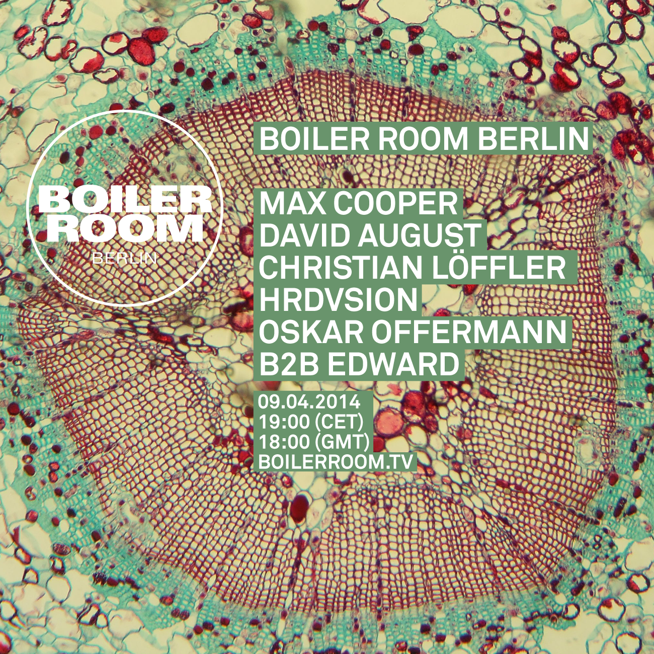 Berlin: Max Cooper, David August, Christian Löffler, Hrdvsion, Oskar Offermann b2b Edward flyer