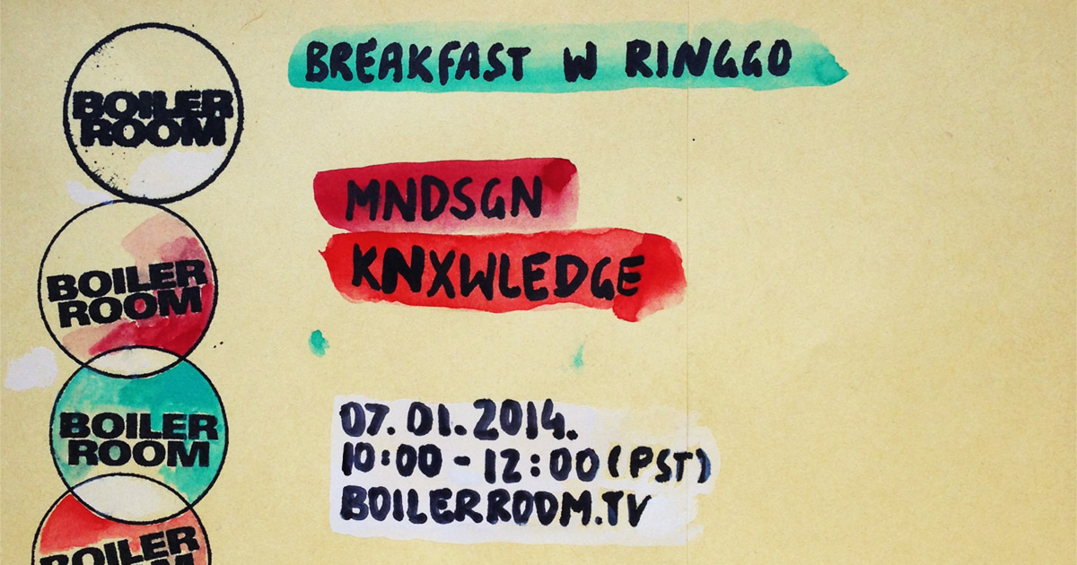 Breakfast with Ringgo: MNDSGN & KNXWLEDGE flyer