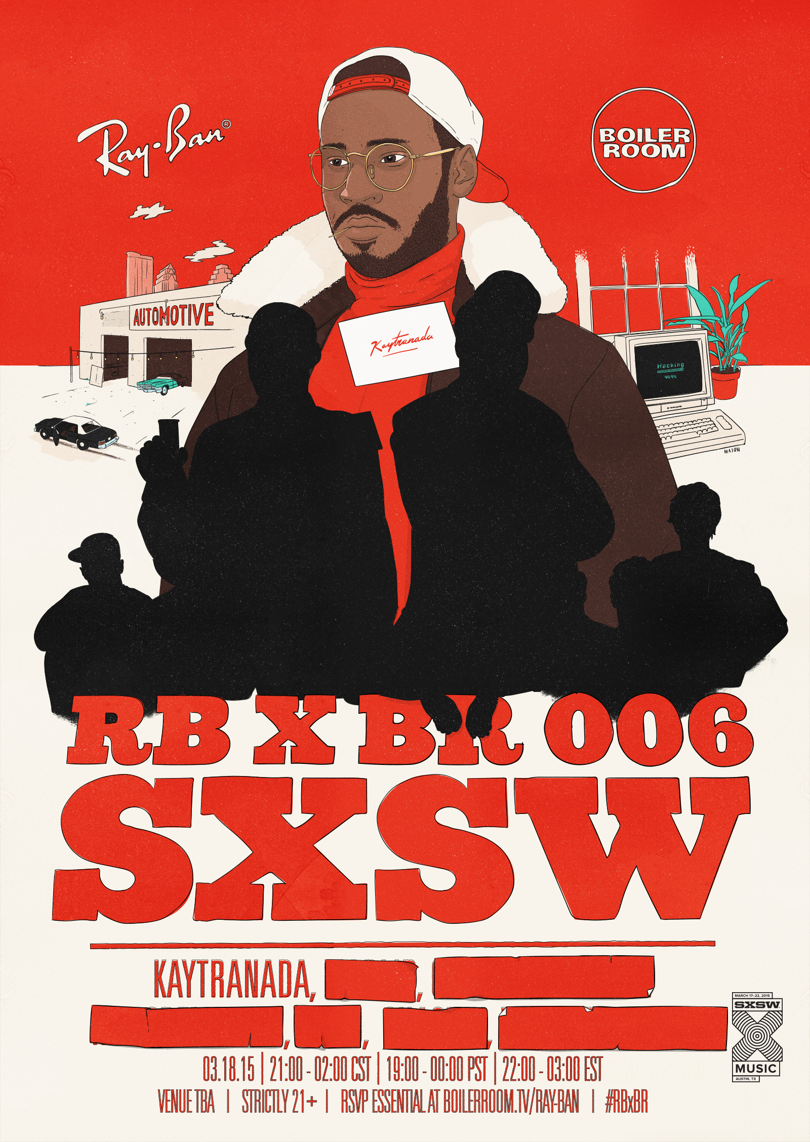 Ray-Ban x Boiler Room 006 SXSW flyer