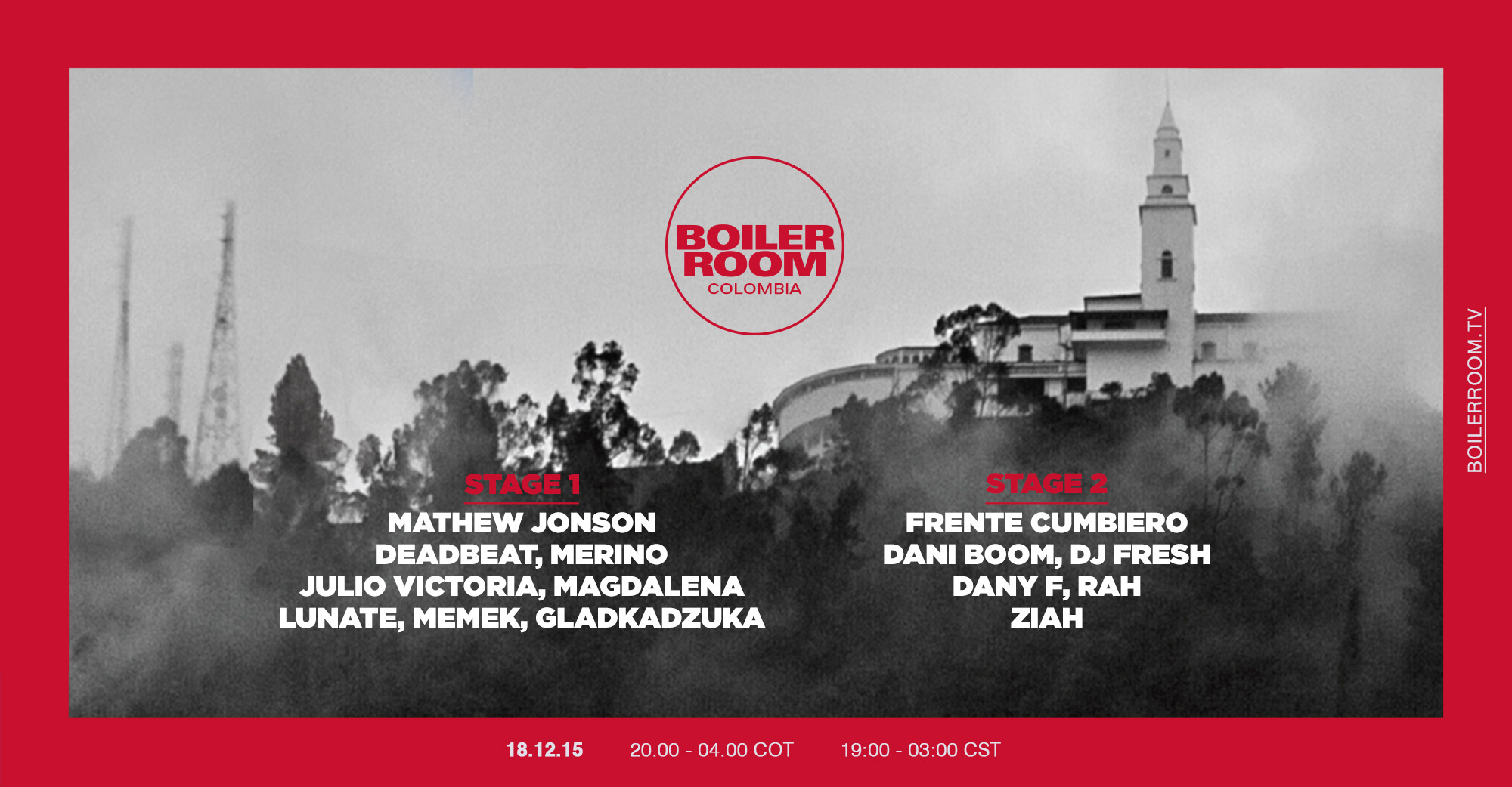 Colombia, Stage A: Mathew Jonson, Deadbeat, Lunate flyer