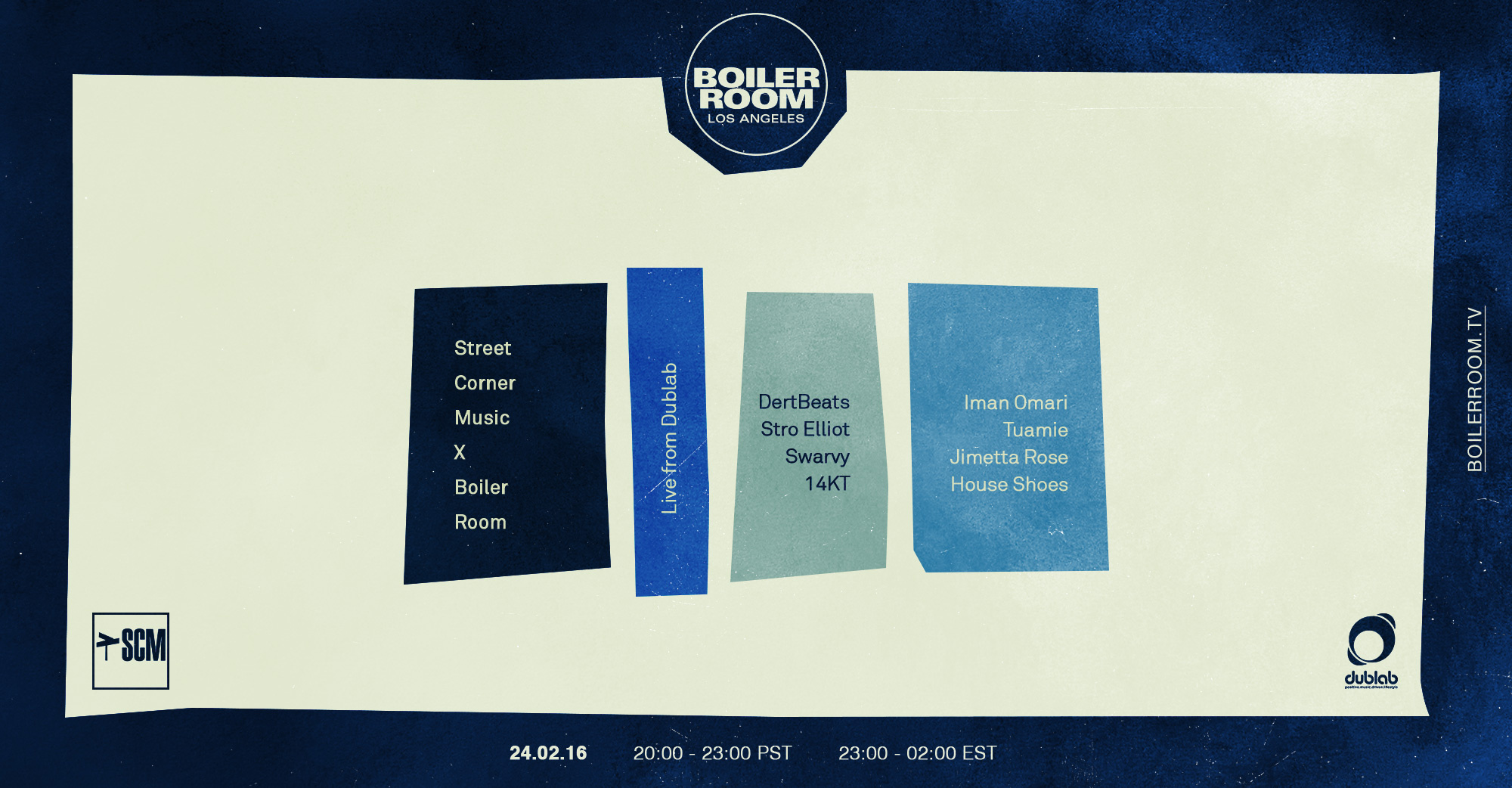 Street Corner Music x Boiler Room flyer
