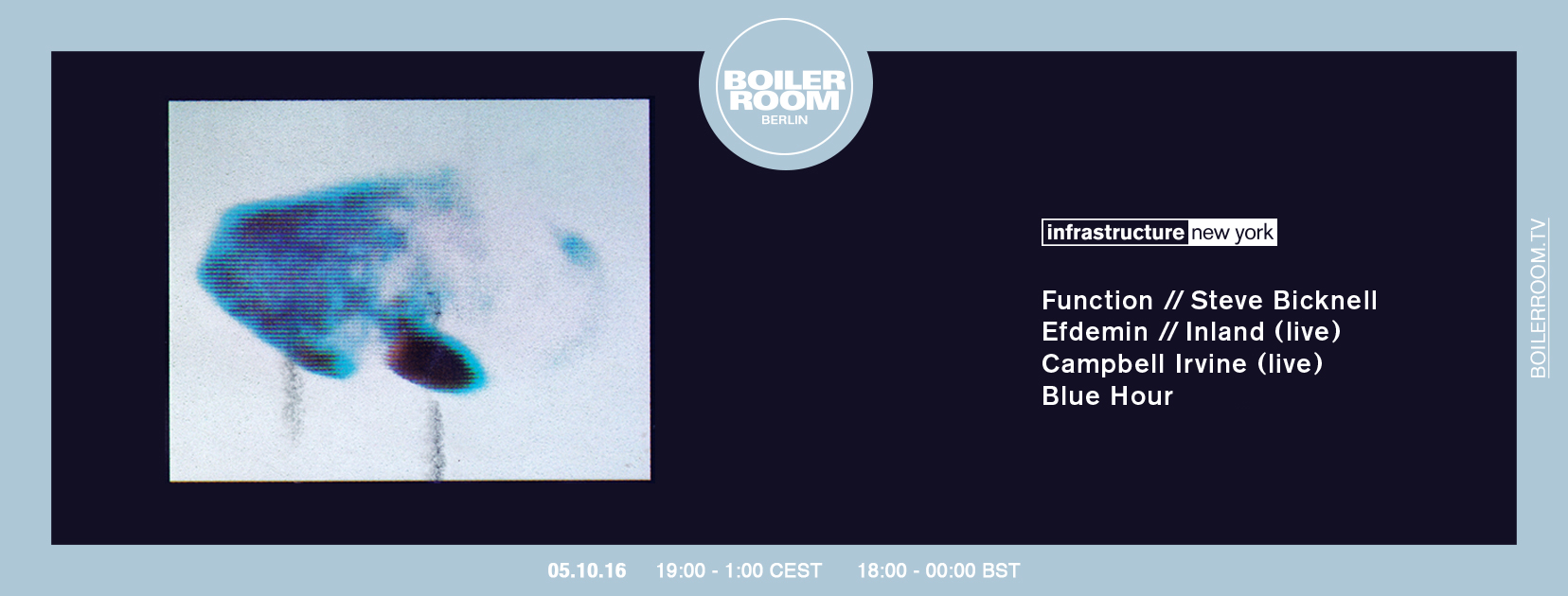 Infrastructure Boiler Room Berlin flyer