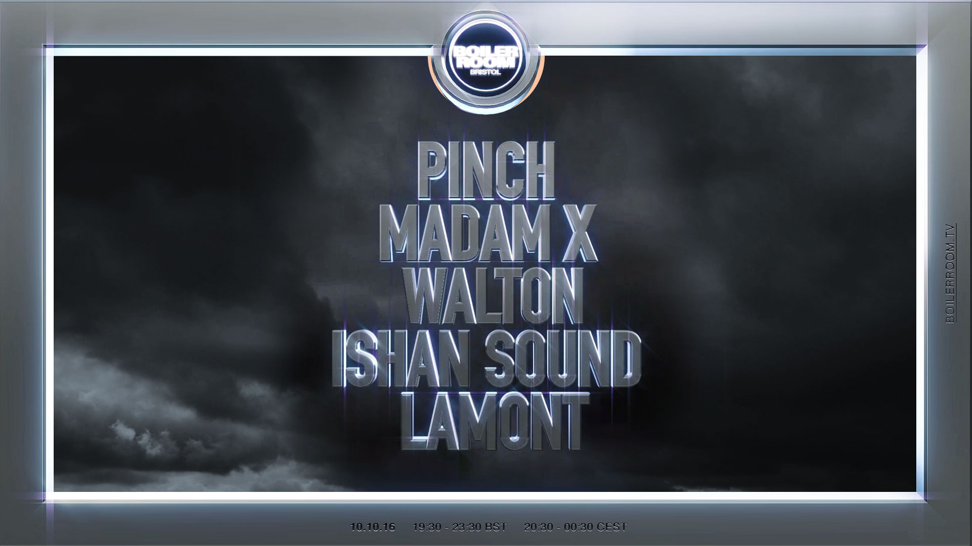 Boiler Room Bristol: Pinch, Madam X, Walton, Ishan Sound, Lamont flyer